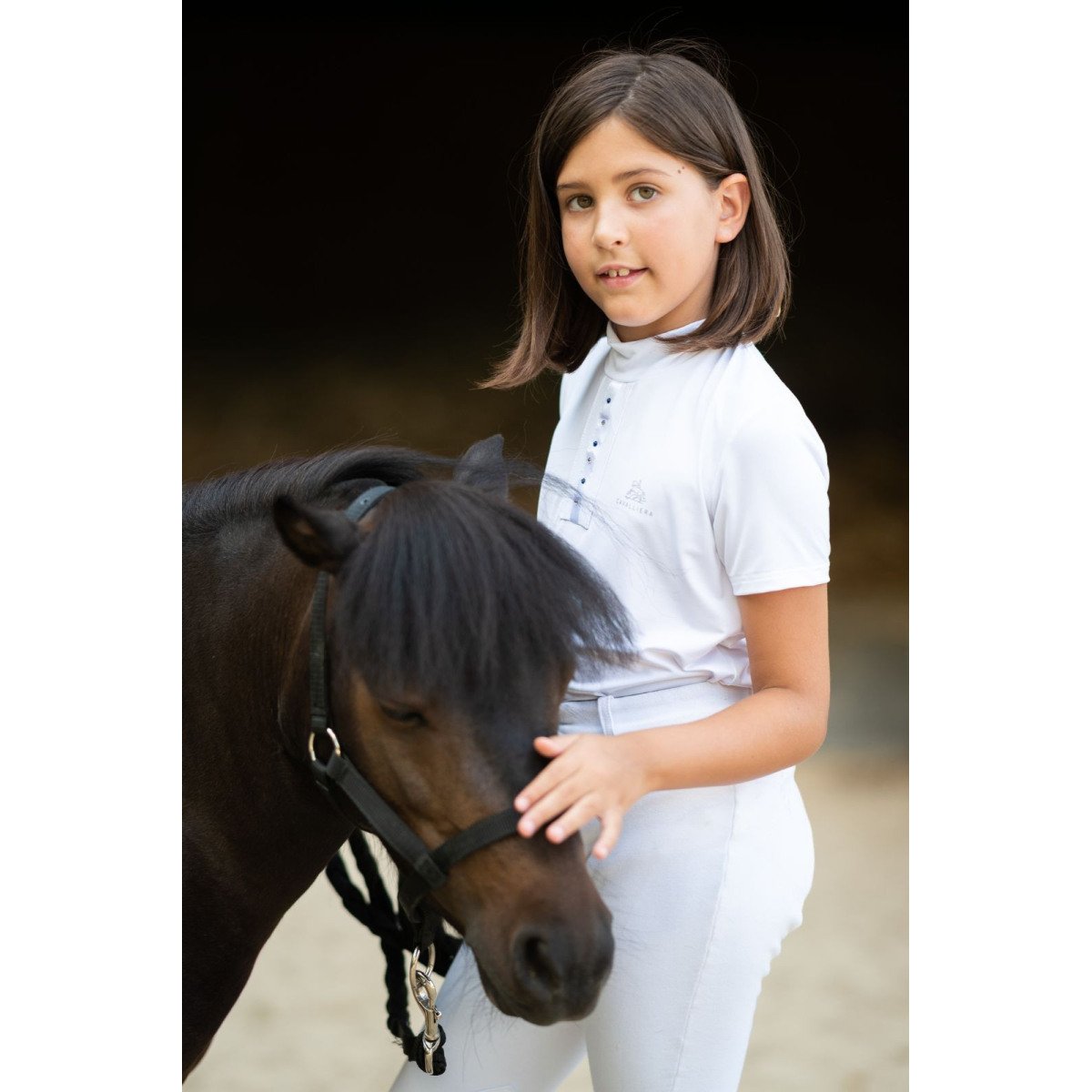 Cavalliera Camiseta de Concurso CUSTOM CRYSTALLIZED KIDS, manga corta